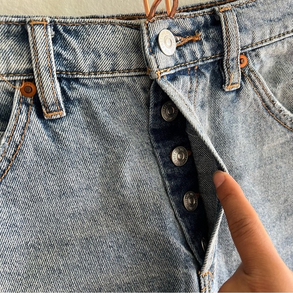 Free People Brea Cutoff Skirt in Mile High Blue Size 24 - Picture 12 of 16